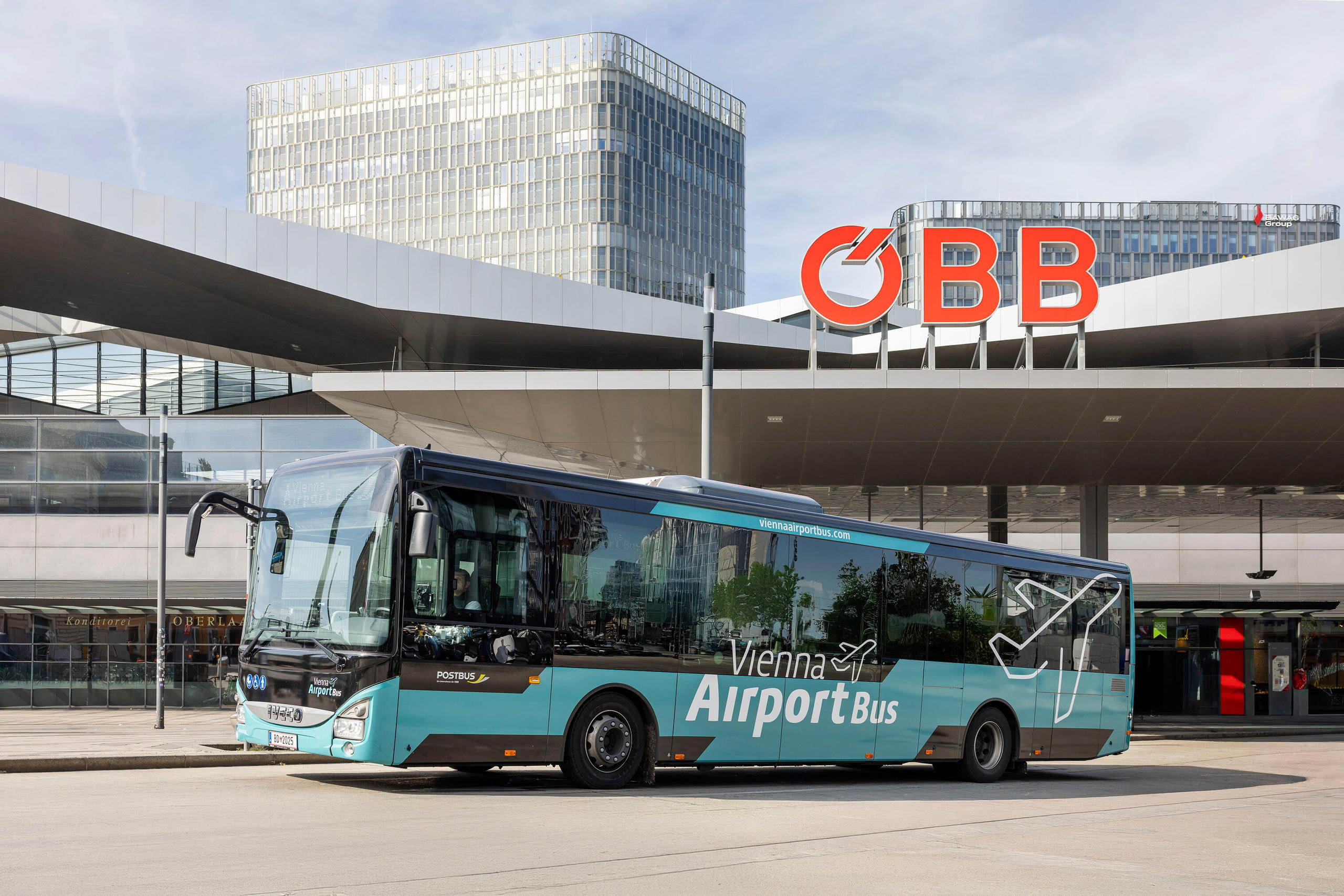 Vienna Airport Bus at Vienna Central Station
