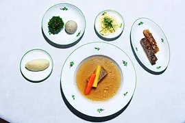 Traditional Viennese wedding soup at the Steirereck restaurant