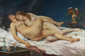  Painting by Gustave Courbet, The Sleepers, 1866