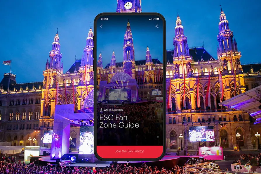 Promo teaser with text: ESC Fanzonen Guide