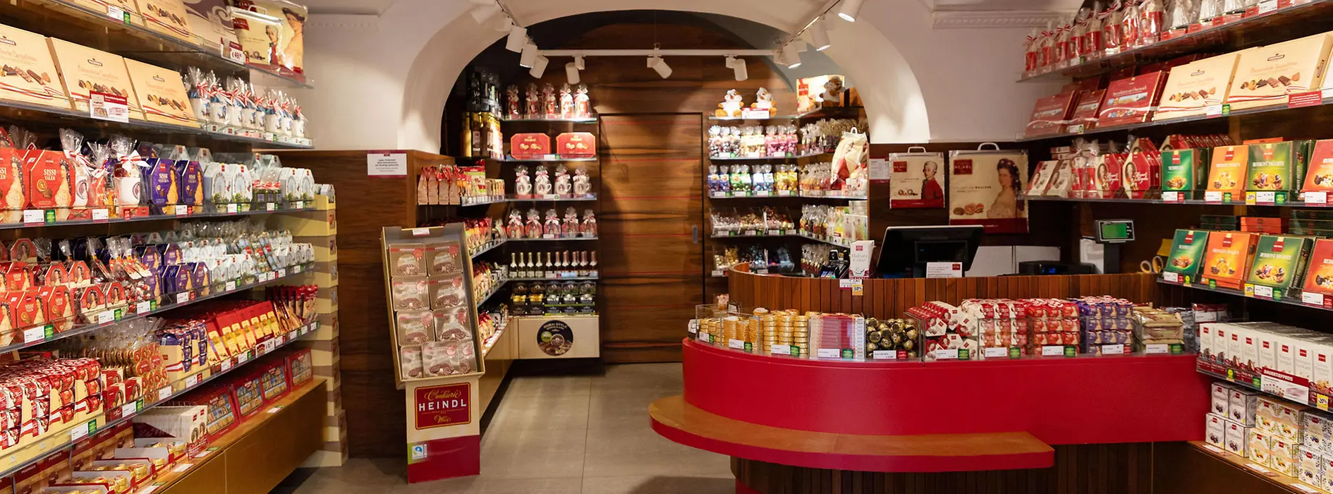 Interior view of a chocolate shop in Vienna