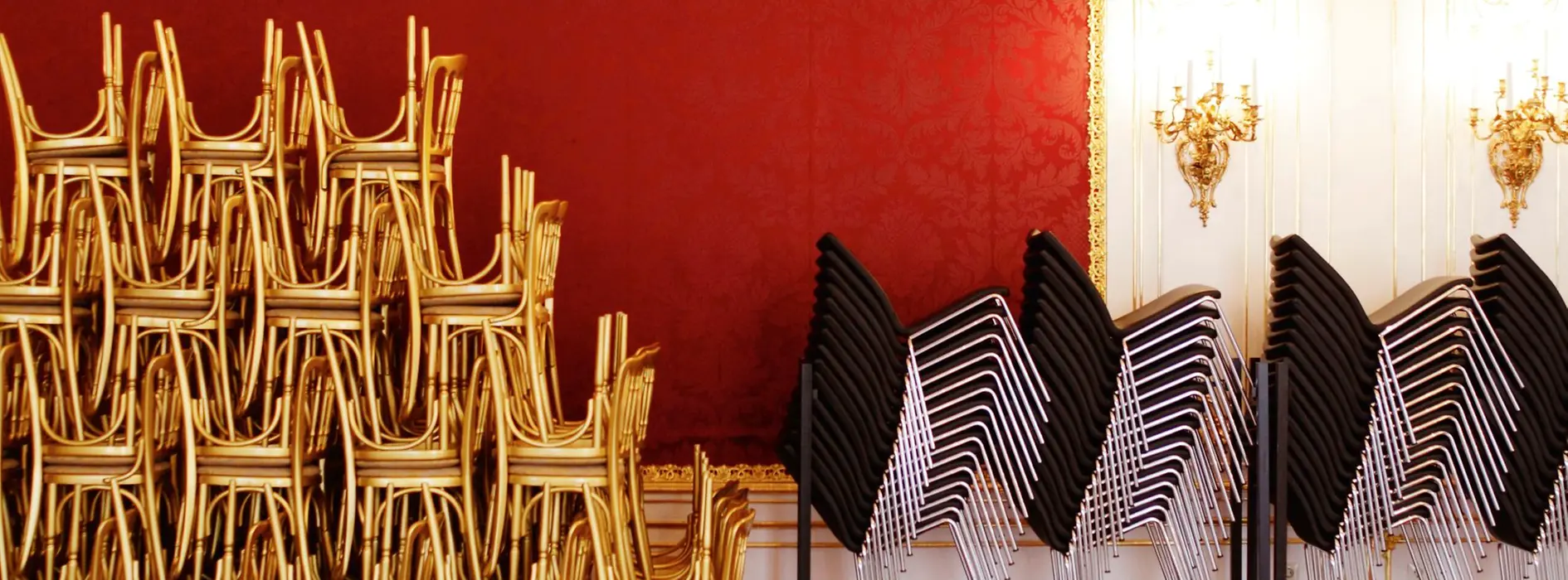 Tower of chairs