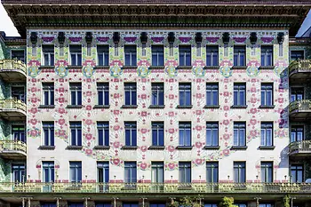 Wienzeile houses, Art Nouveau façade, Majolica house