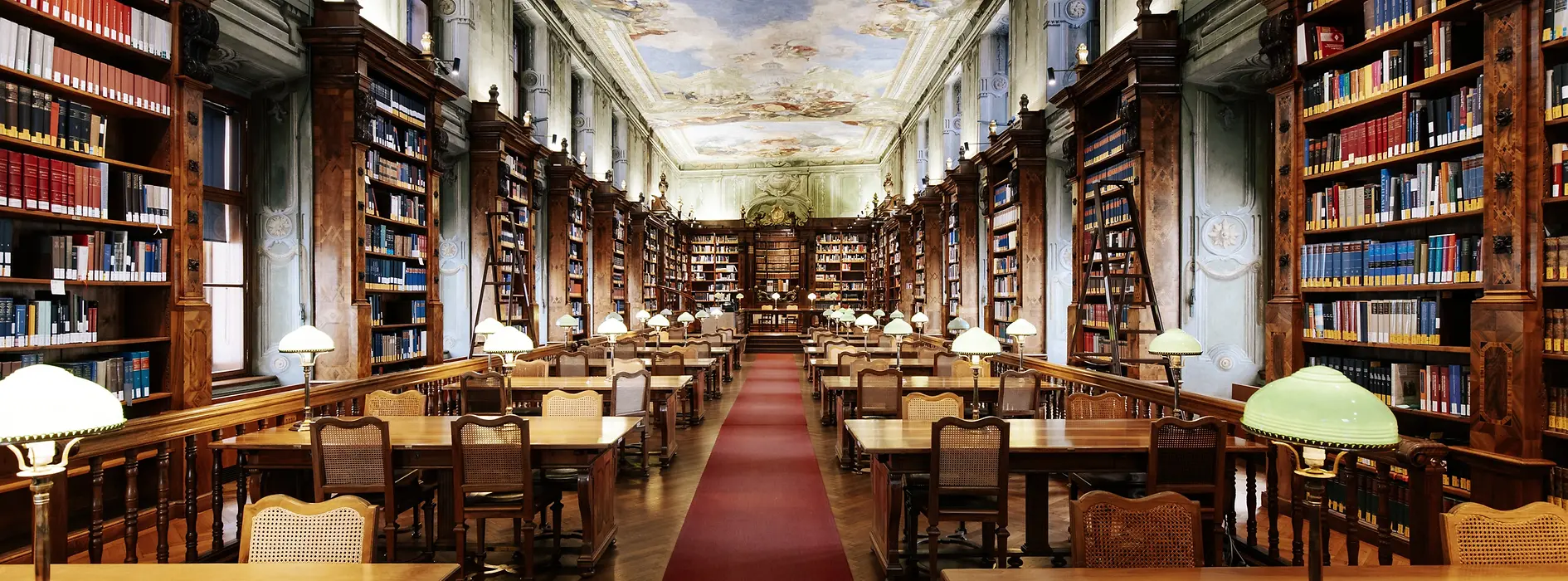 Vue de la salle de lecture de la Bibliothèque nationale