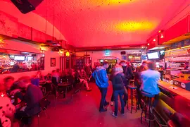 Chelsea, interior shot with guests 
