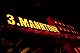 Illuminated advertisement for the Third Man Tour