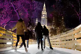 Ice-skating in front of City Hall 