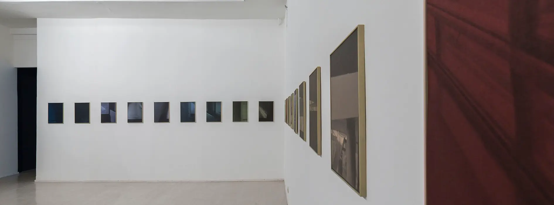 Interior shot of art gallery