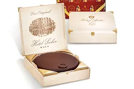 Hotel Sacher, original Sacher Torte in a wooden box