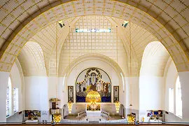 View from the gallery toward the altar