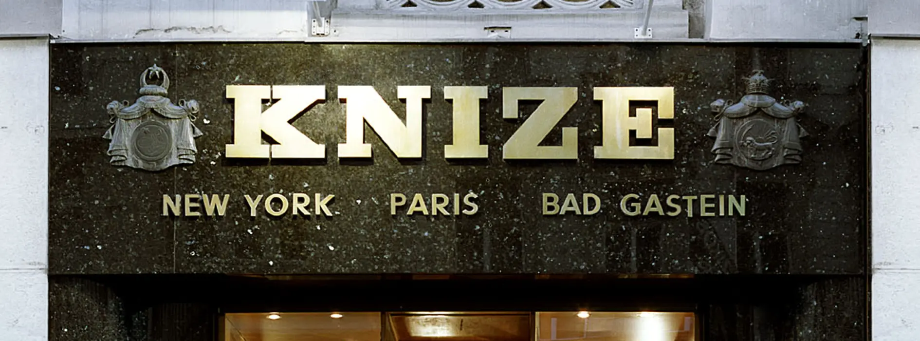 Store entrance to mens' outfitter Kniže