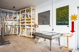Gallery rooms of Kunst ab Hinterhof (which means art from the backyard)