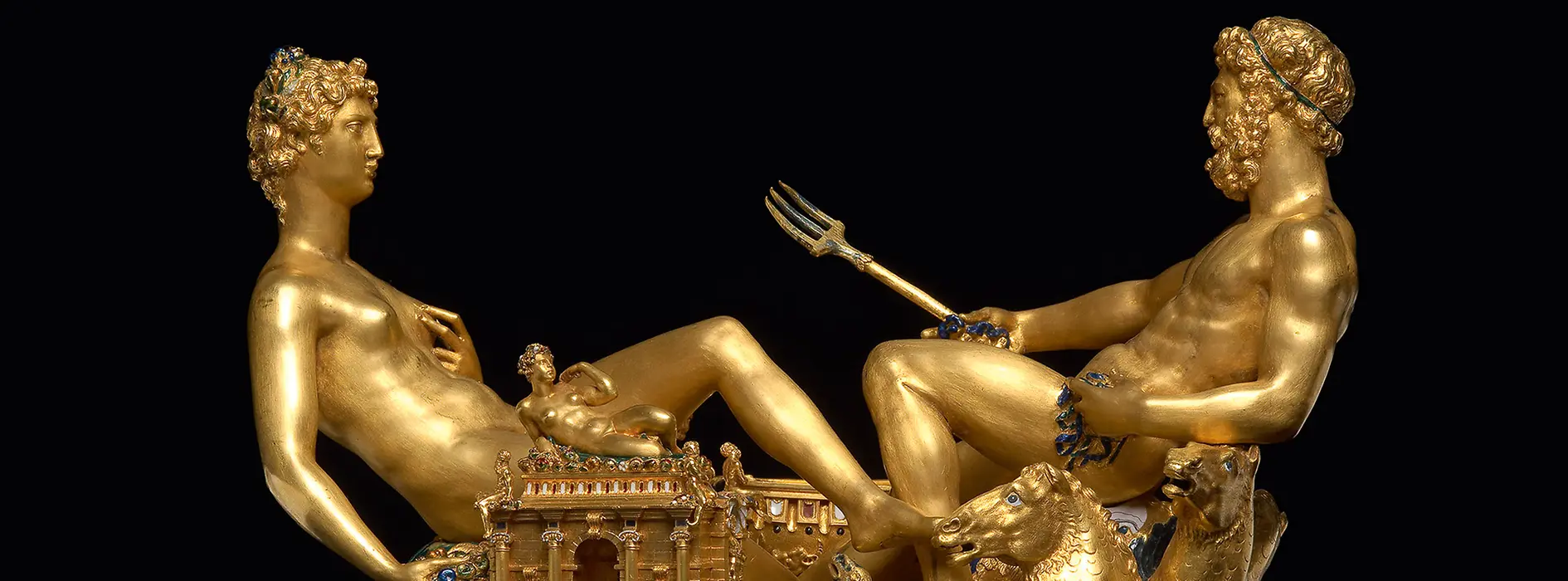 Salt cellar 'Saliera' by Benvenuto Cellini