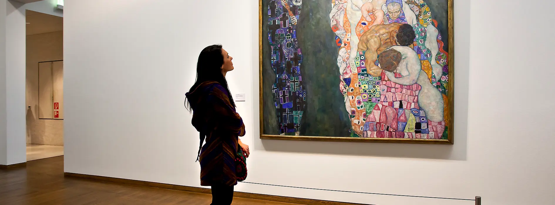 Painting "Death and Life" by Gustav Klimt at the Leopold Museum