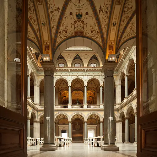 Columned hall at the MAK Austrian Museum of Applied Arts