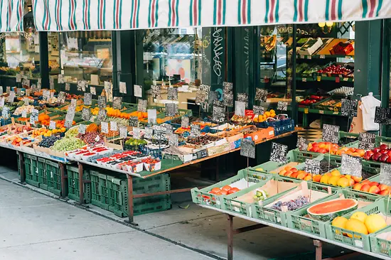 Fruit and vegetable stall at Vienna's Naschmarkt