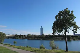 Idylický pohled na Nový Dunaj
