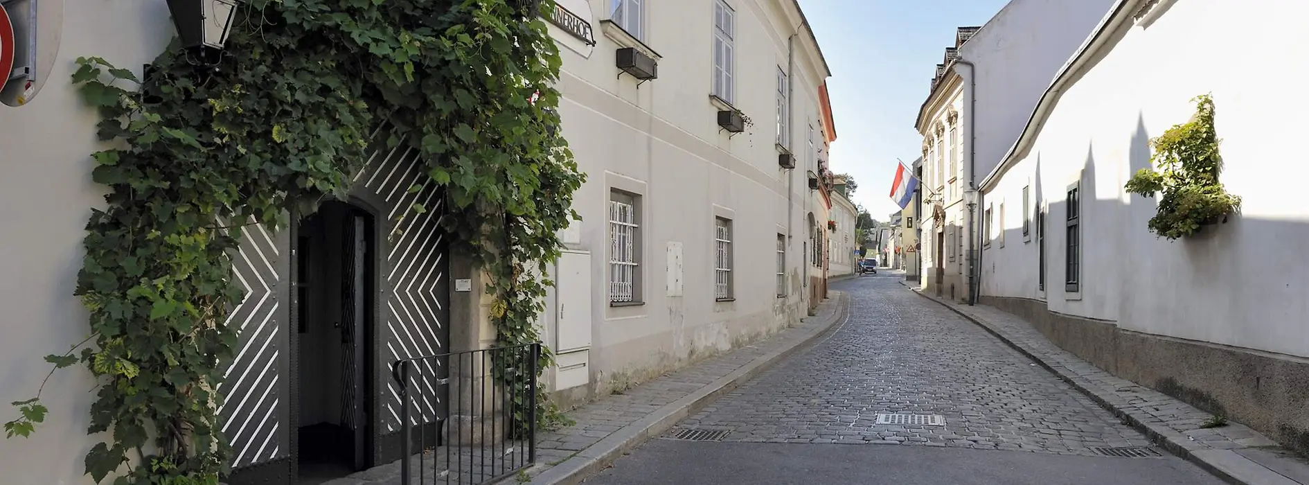 Narrow lane with old houses
