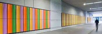 Wall installation by Peter Sandbichler at Vienna Central Station 