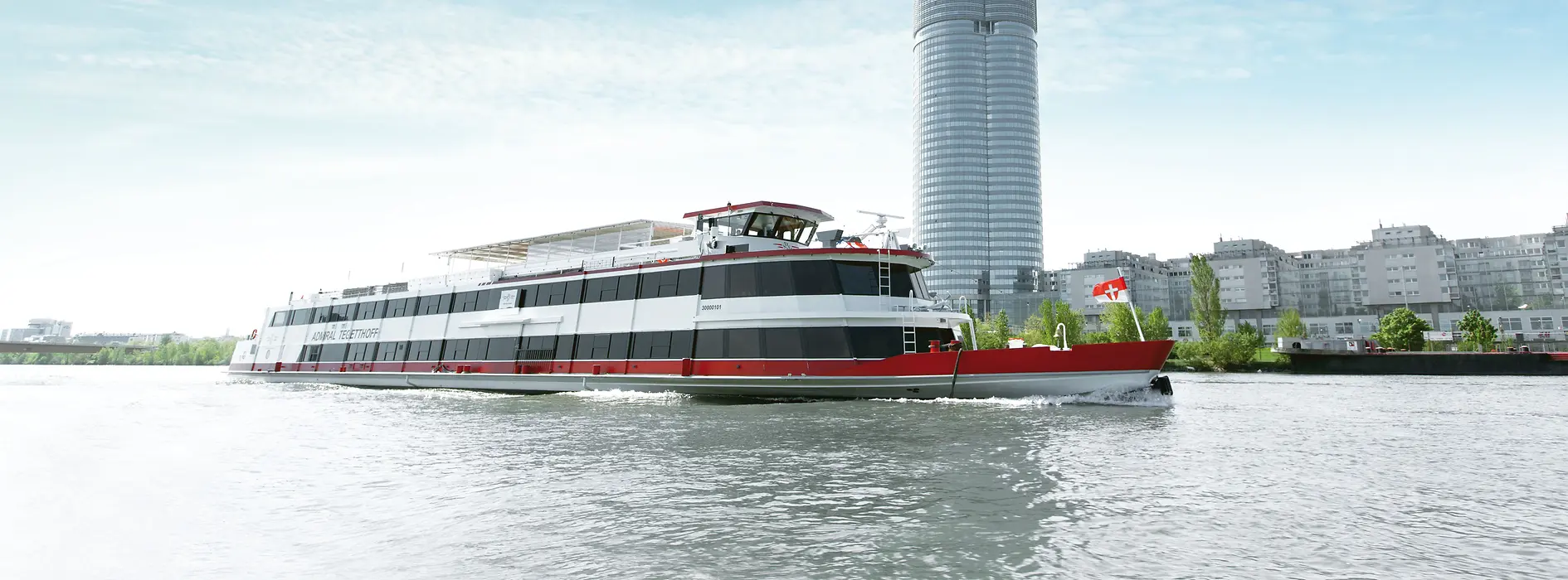 Ship Tegethoff on Danube