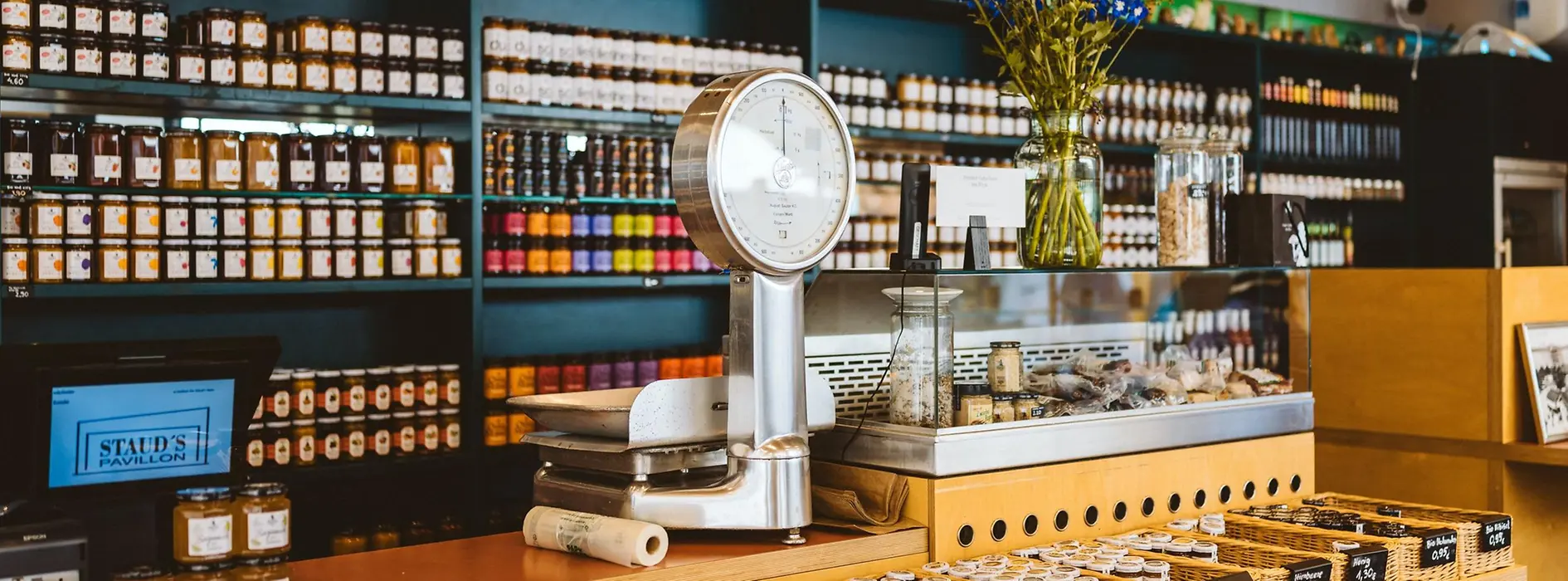 Staud’s delicatessen at Brunnenmarkt, interior shot of the store