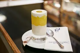 Apple strudel in a glass at Zum Schwarzen Kameel
