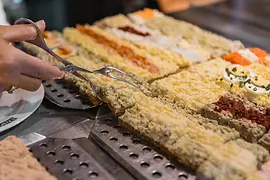 Roll with topping