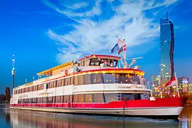 MS Tegettoff at night