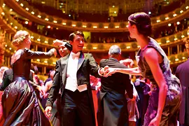 Couples dancing at the Opera Ball