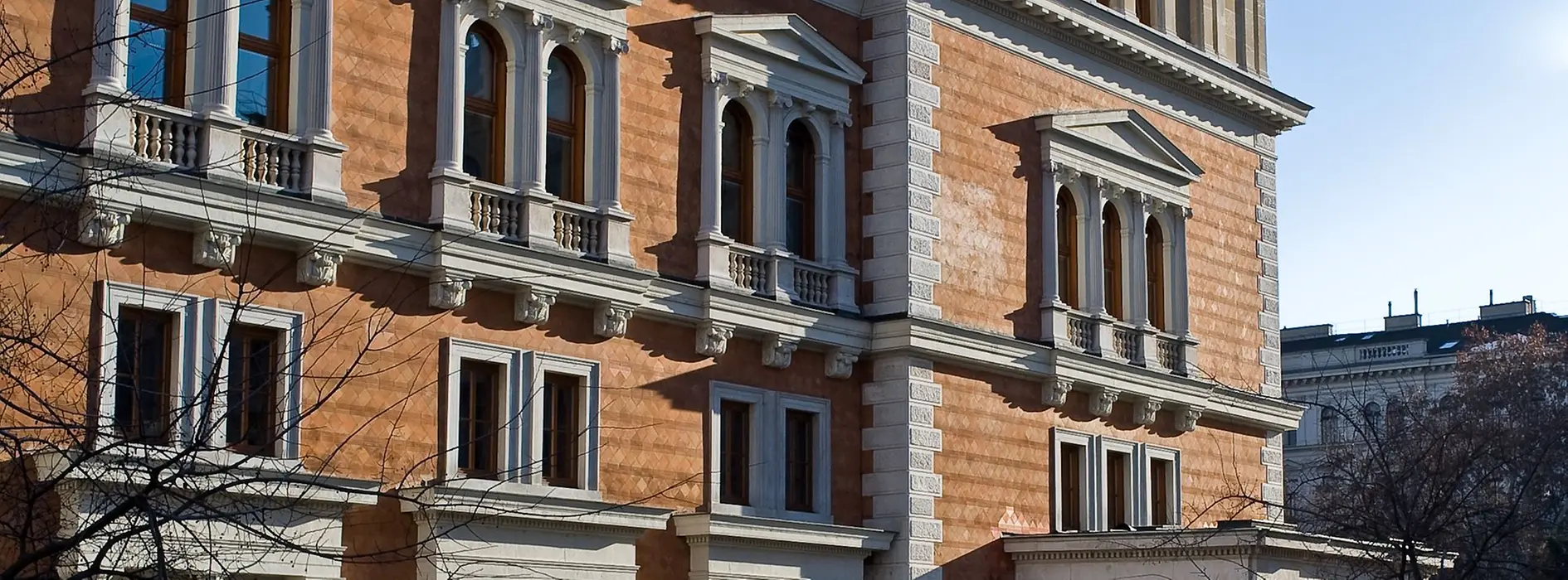 Vue extérieure de la Bourse de Vienne 