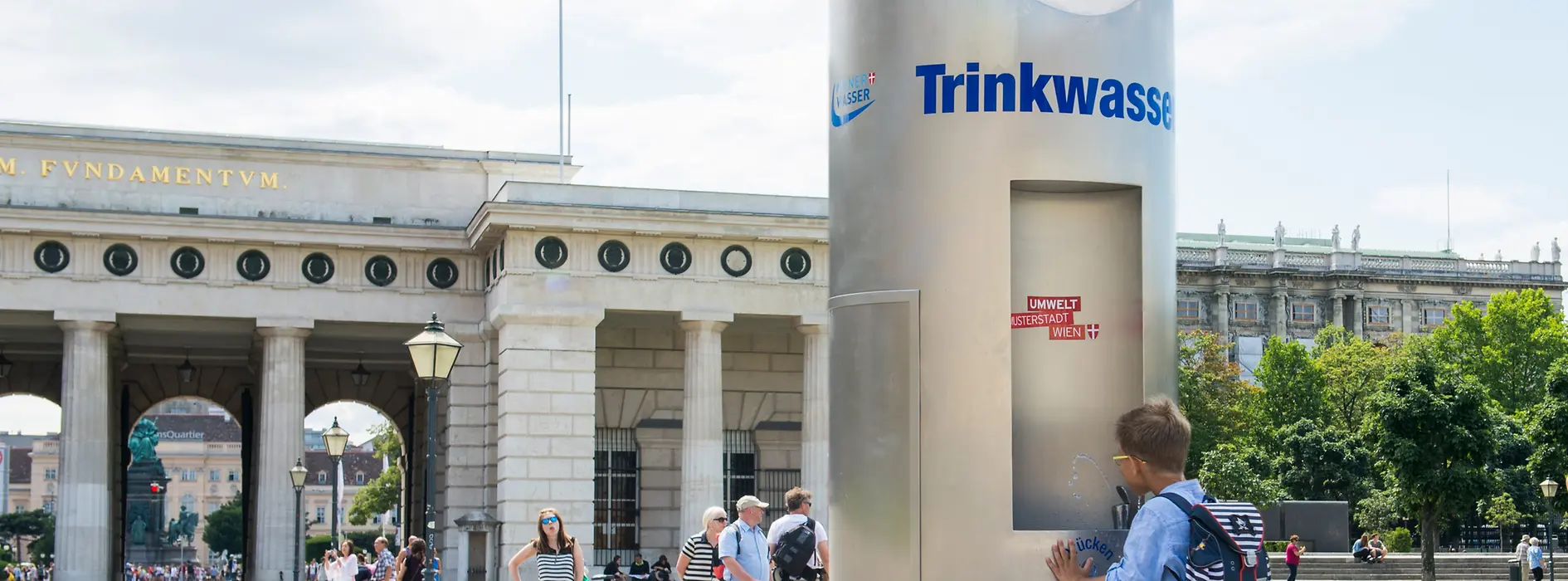 Trinkbrunnen auf dem Wiener Heldenplatz