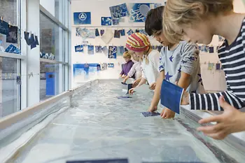 Children composing a photo
