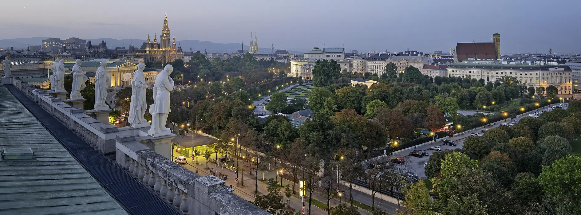 View from the Naturhistorisches Museum Vienna towards the Ringstrasse