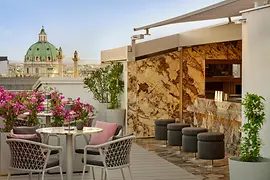 The Ritz-Carlton, Vienna Atmosphere Rooftop Bar, clear sky view of Vienna