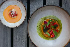 Vegan meal on a plate