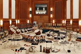Synchron Stage Vienna, sound studio with percussion instruments