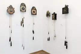 Historical clocks on the wall