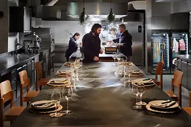 Chef Konstantin Filippou in his restaurant