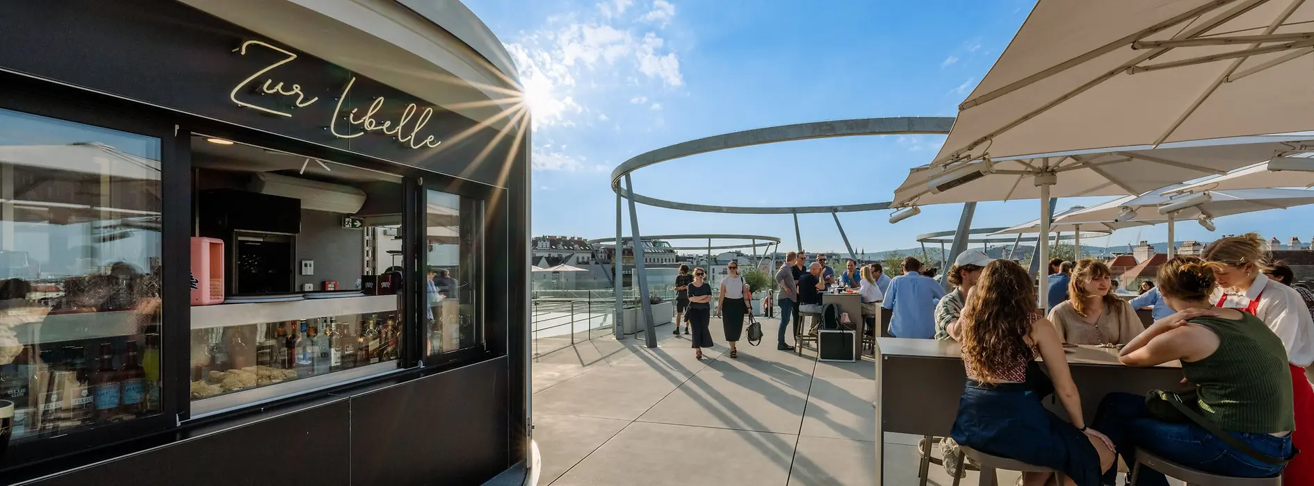 Rooftop-Bar im MuseumsQuartier