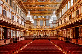 The Golden Hall in the Musikverein Vienna, full-length photo