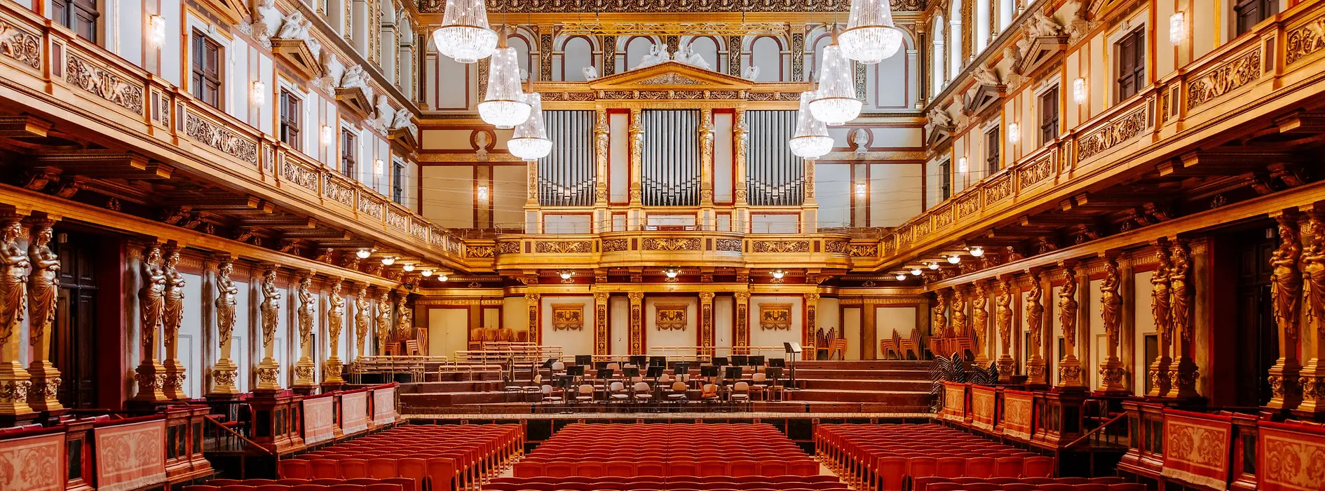 The Golden Hall in the Musikverein Vienna, full-length photo
