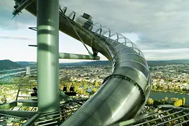 Slide on the outer wall of the Danube Tower