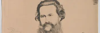 Johann Strauss caricature from the magazine “Die Bombe”