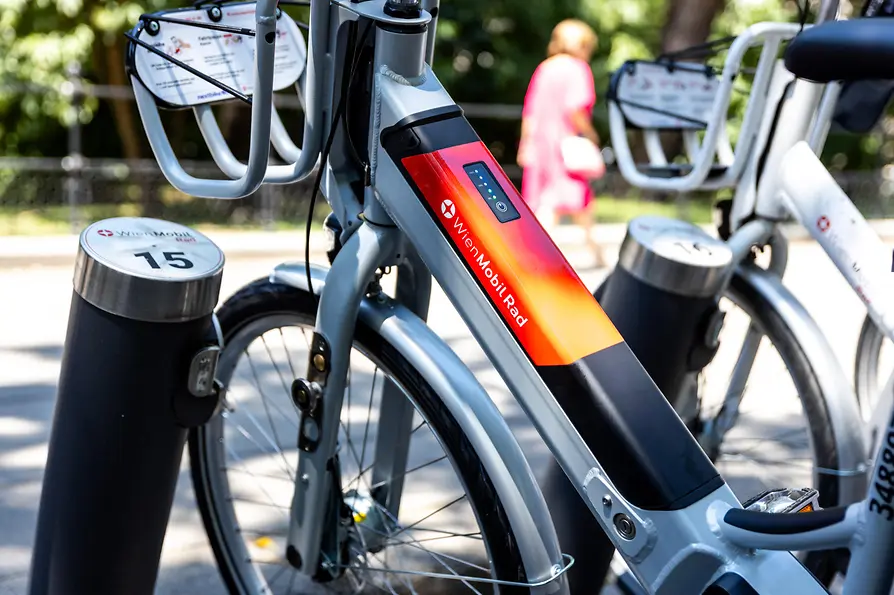 Nahaufnahme von E-Bike